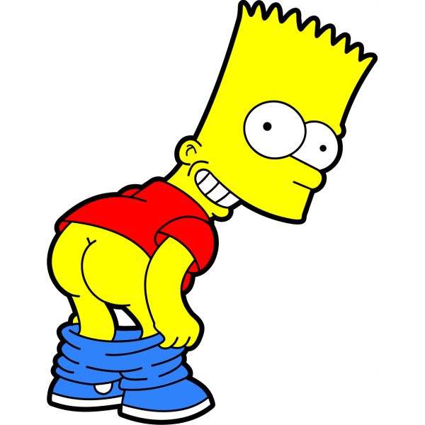 Stickers bart simpsons fesses couleur