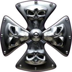 tete de mort chrome