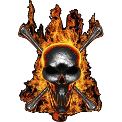 tete de mort croix