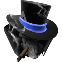 tete de mort fume vert