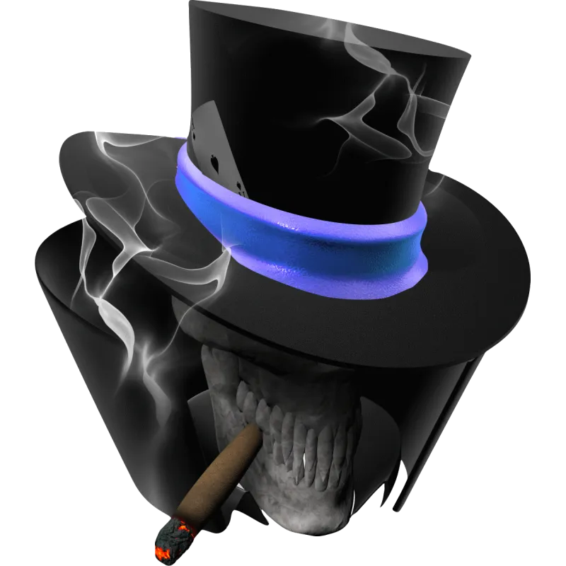 tete de mort fume vert