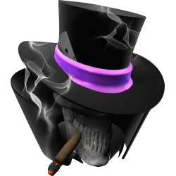 tete de mort fume bleu