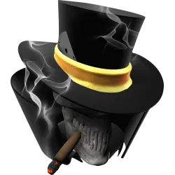 tete de mort fume viloet