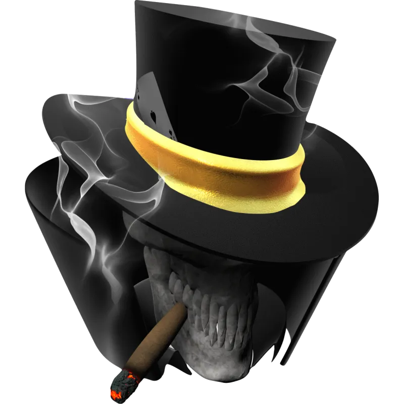 tete de mort fume viloet