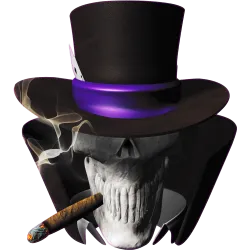 tete de mort fume viloet