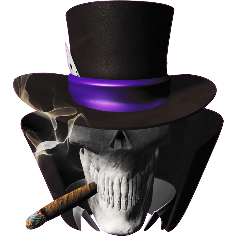 tete de mort fume viloet