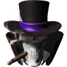 tete de mort fume viloet