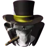 tete de mort fume jaune