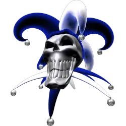tete de mort joker jaune
