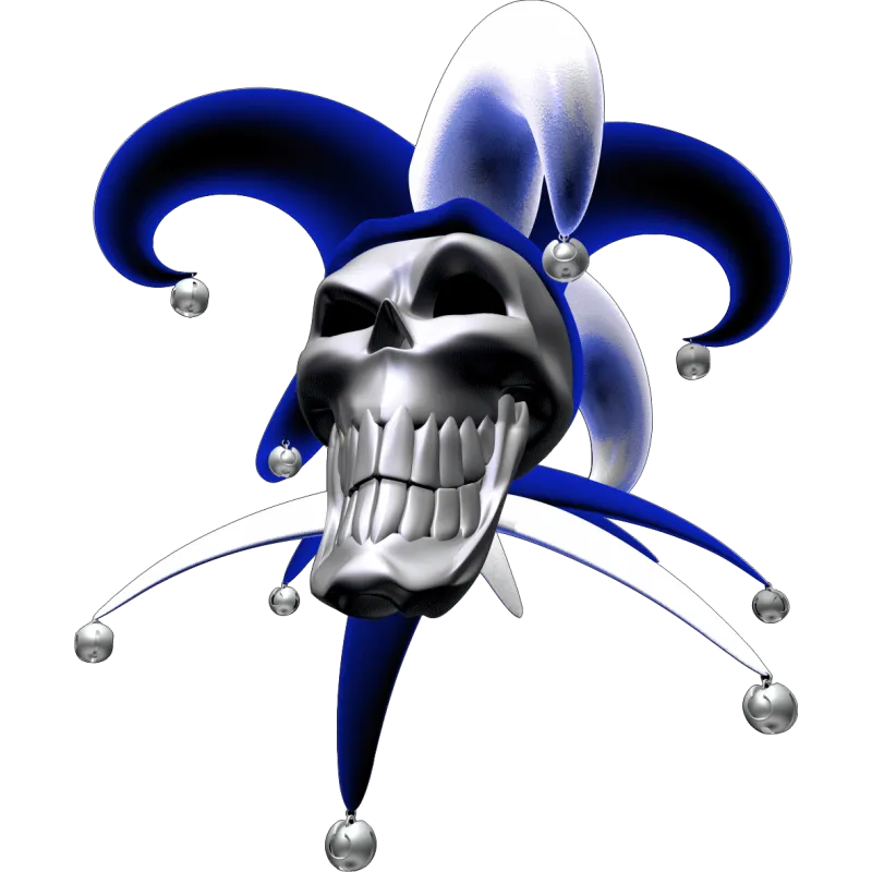 tete de mort joker jaune