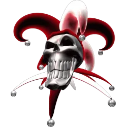 tete de mort joker violet