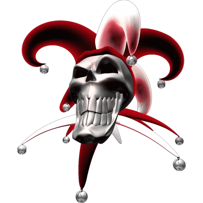 tete de mort joker violet