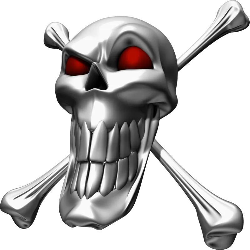 tete de mort joker rouge