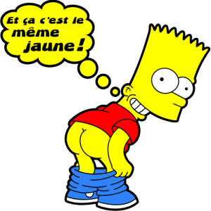 Bart simpsons fesses jaune