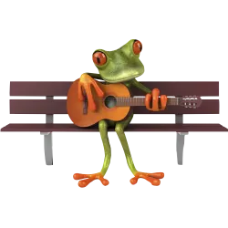 Grenouille allongée