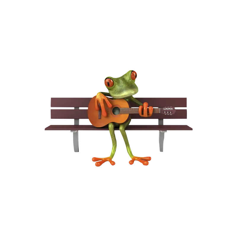 Grenouille allongée