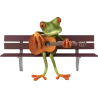 Grenouille allongée