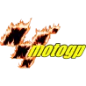 Moto gp flamme blanc