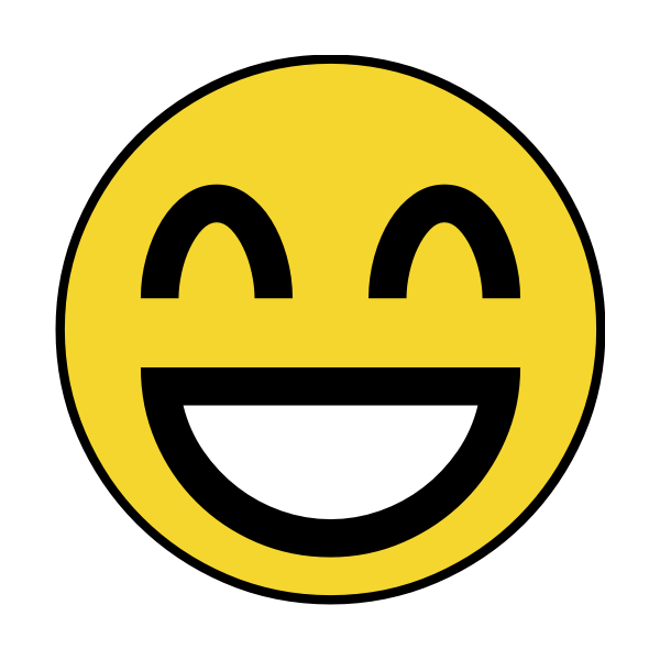 Sticker Smiley heureux - Autocollant Smiley heureux