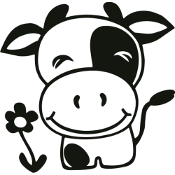 Petite vache et fleur