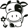 Petite vache et fleur