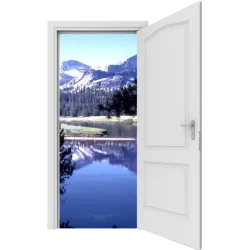 Trompe l'oeil Porte plage