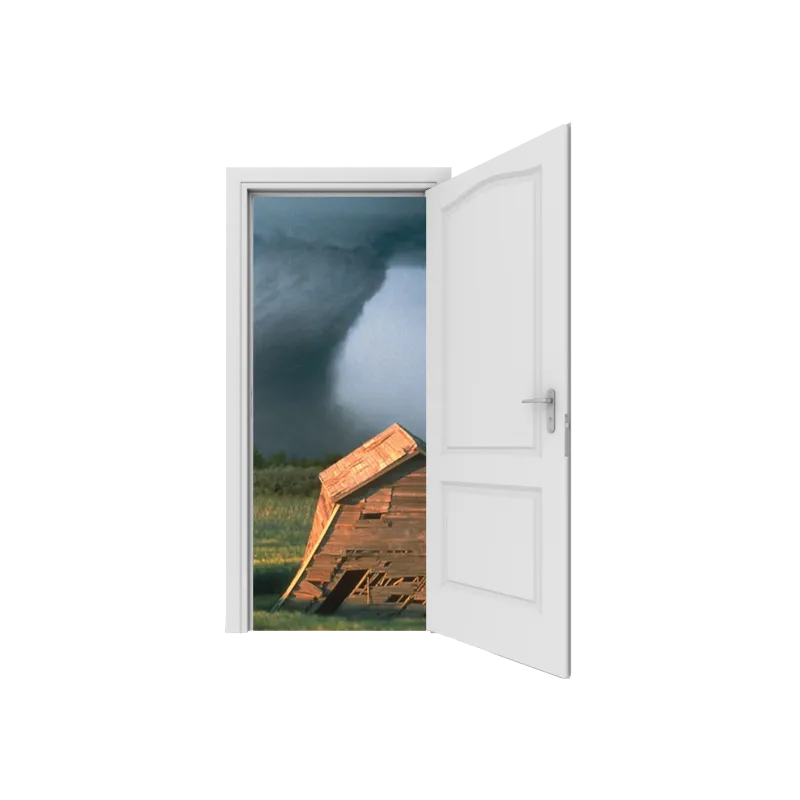 Trompe l'oeil Porte lac