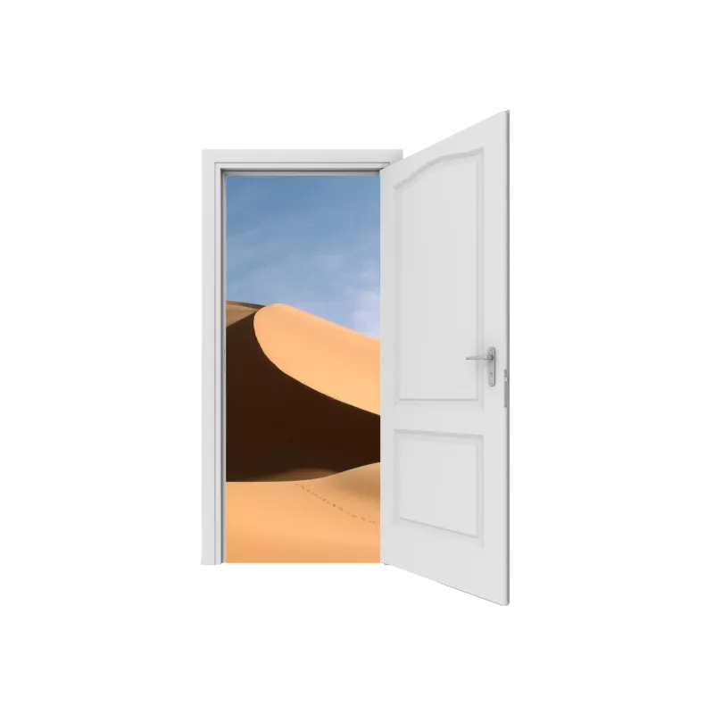 Trompe l'oeil Porte tornade