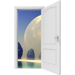 Trompe l'oeil Porte desert