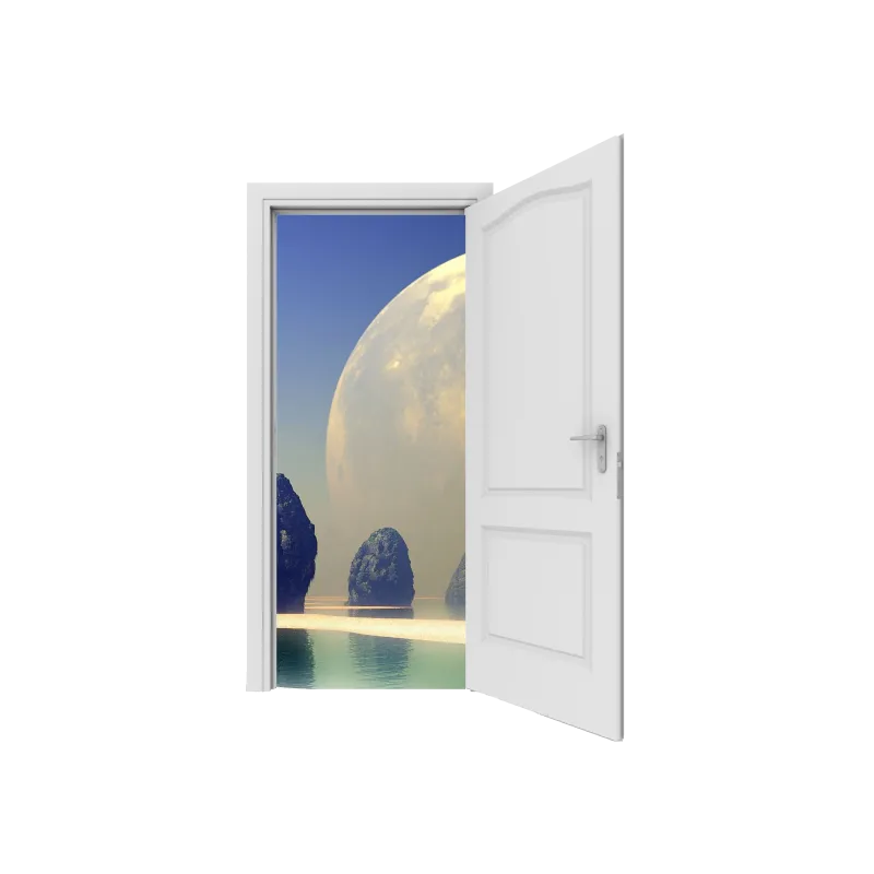 Trompe l'oeil Porte desert