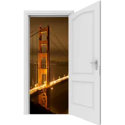 Trompe l'oeil Porte pont