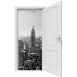 Trompe l'oeil Porte foret