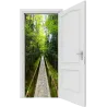 Trompe l'oeil Porte noir et blanc