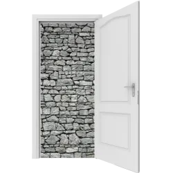 Trompe l'oeil Porte Mur Brique