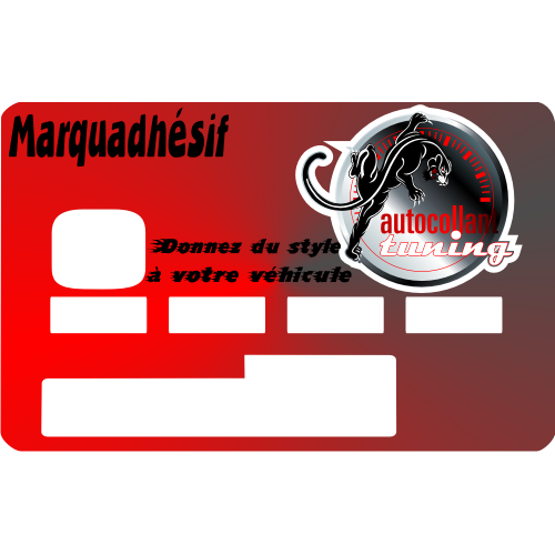 Sticker et autocollant autocollant-tuning pour carte bancaire