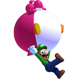 Luigi et gros yoshi