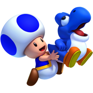 Toad et Yoshi bleu