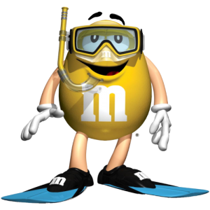 M&m's jaune plongée