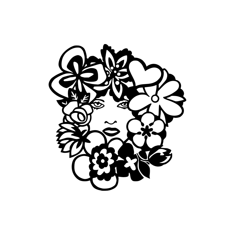 Visage de femme tribal
