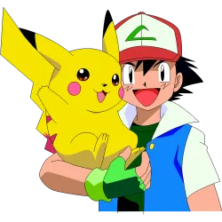 Sacha et Pikachu pokemon
