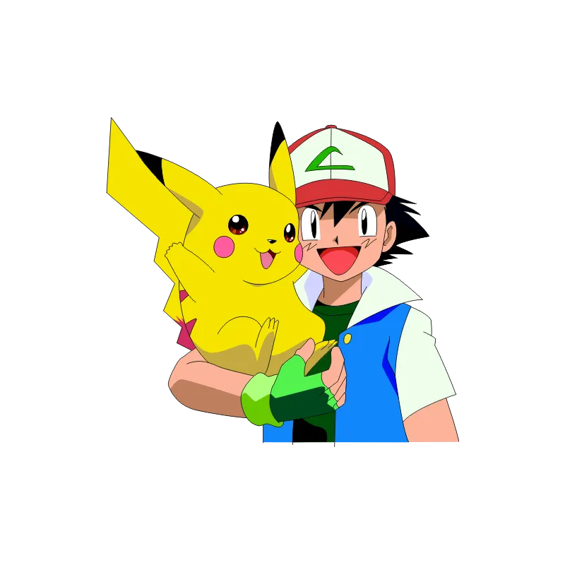 Sacha et Pikachu pokemon