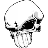 tete de mort black and white