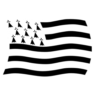 drapeau breton flottant