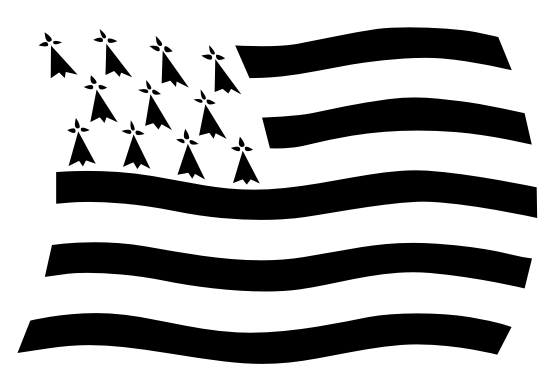 Sticker et autocollant boussole drapeau breton