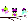 Oiseaux sur la branche
