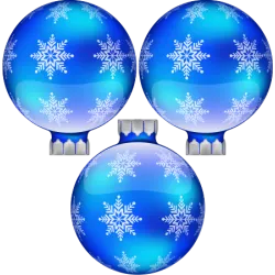 3 Boules de noël rouges T10