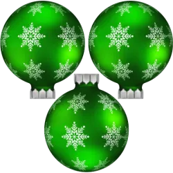 3 Boules de noël bleues