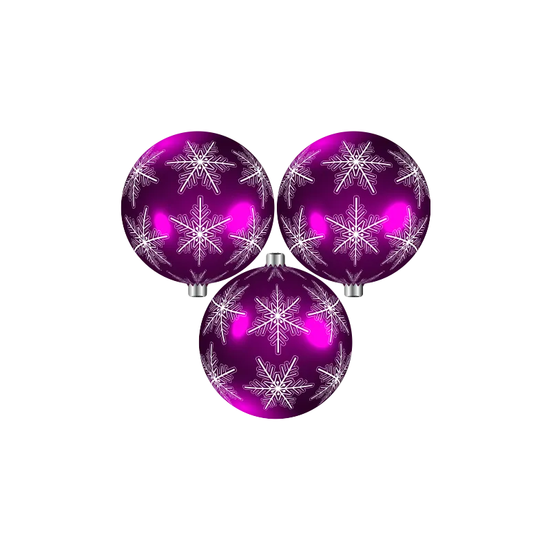 3 Boules de noël vertes