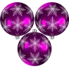 3 Boules de noël vertes T10