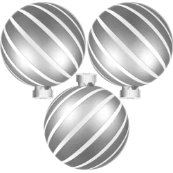 3 Boules de noël violettes T10
